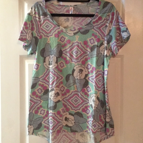 LuLaRoe Disney Classic Tee Large Minnie Mouse EUC - Picture 2 of 3